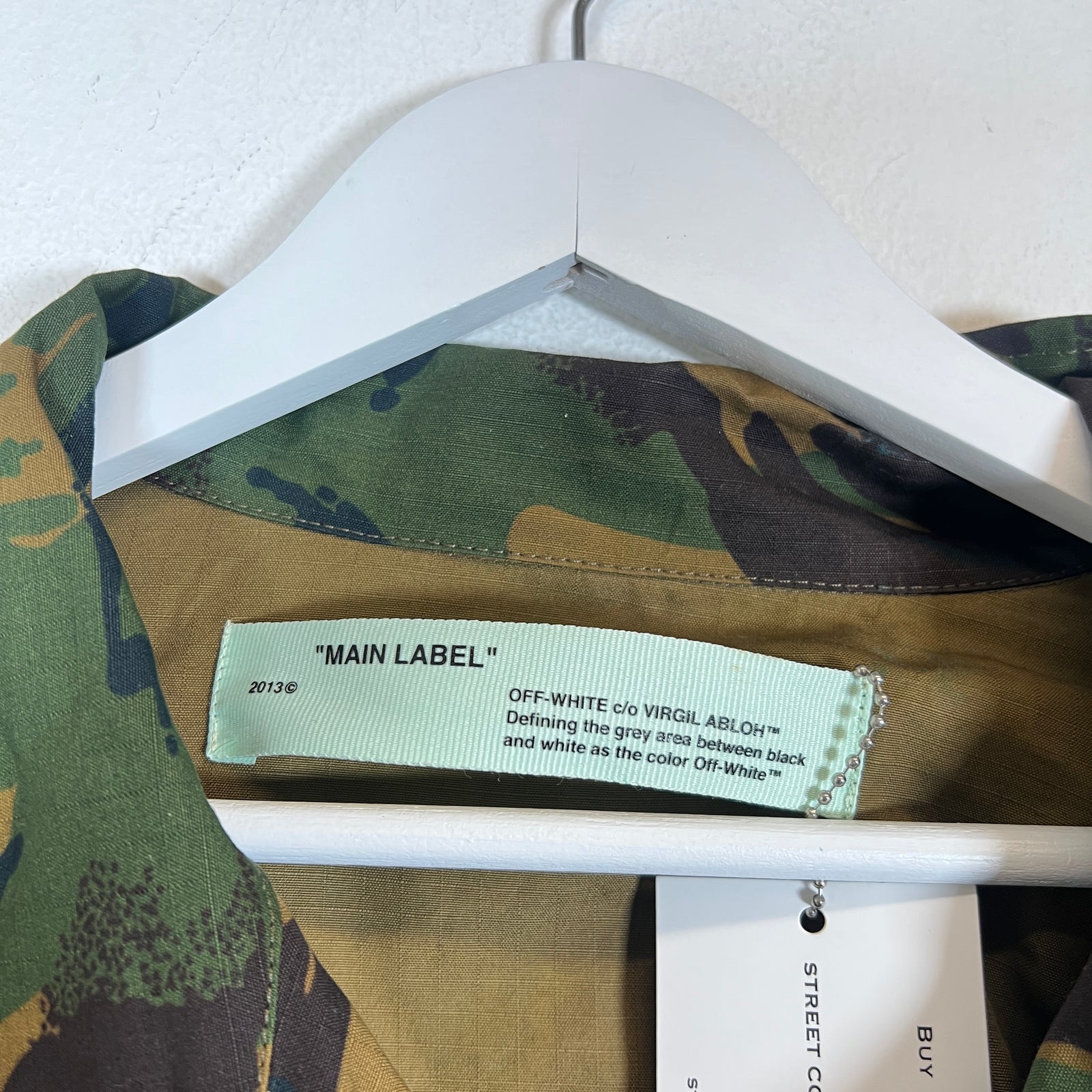 Off-White SS18 Camo Field Patches M-65 Cargo Jacket Size XXL