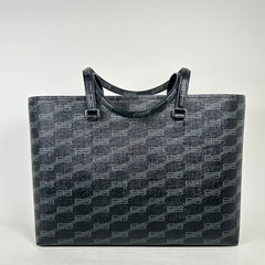 Balenciaga Black BB Monogram Tote Bag