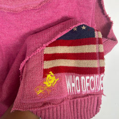 Who Decides War Pink Lardeur Sweater Vest Size L