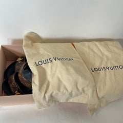 Louis Vuitton Bom Dia Monogram Flat Mule Sandals Size 38.5