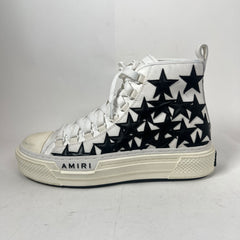 Amiri Black/White Stars Court High-Top Sneaker Size 41