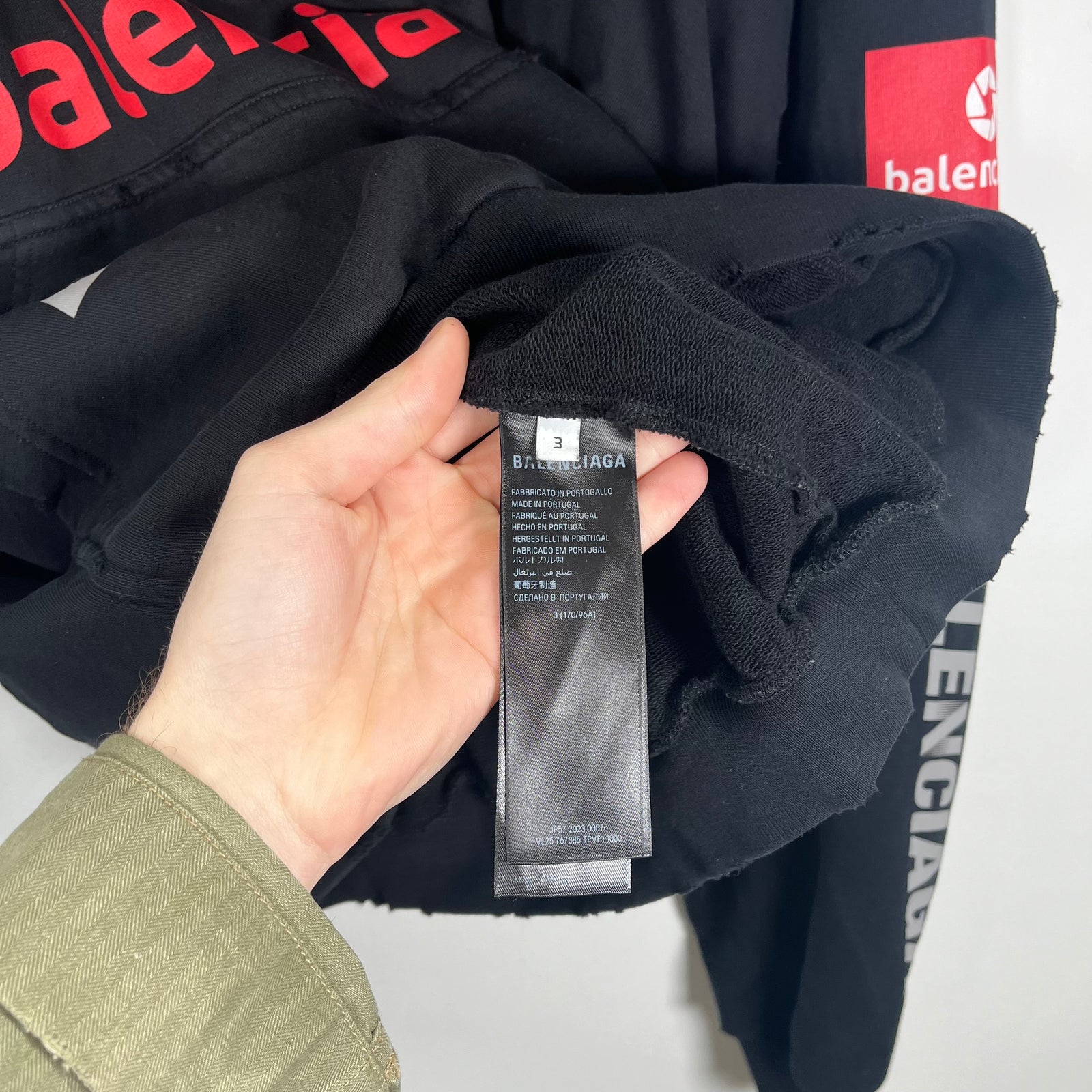 Balenciaga Black 'Top League' Hoodie Size 3