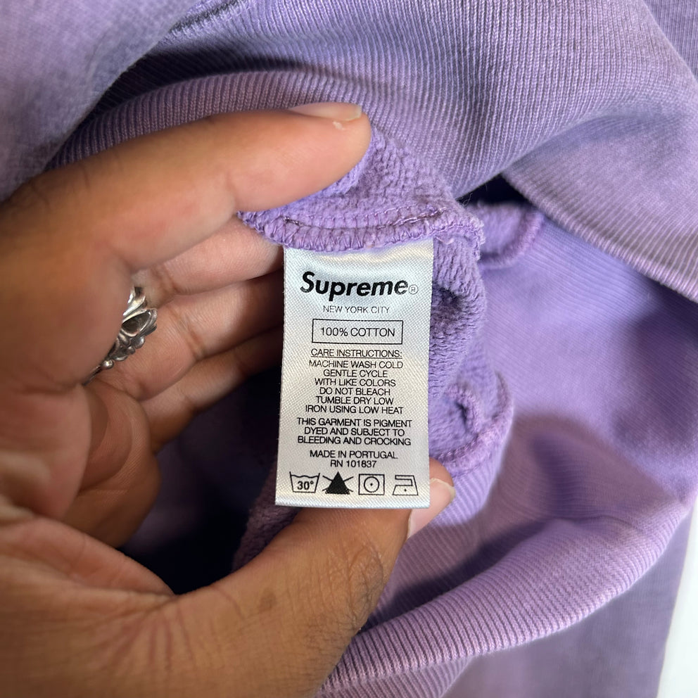 Supreme Violet Classic Logo Hoodie Size L