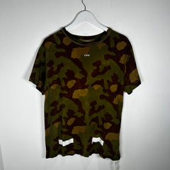 Off White Main Label Camo Logo Tee Size XS