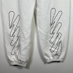 Off-White White Diag Wave Logo Sweatpants Size XL