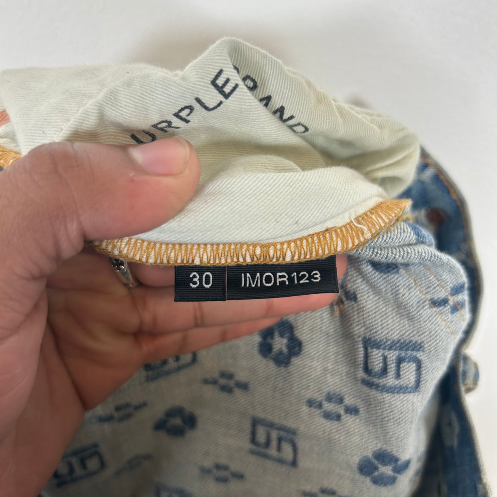 Purple Brand Lightwash Monogram Jeans Size 30