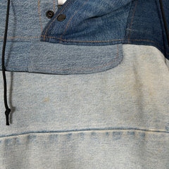 Gallery Dept Denim Patchwork Poncho Pull Over Size S