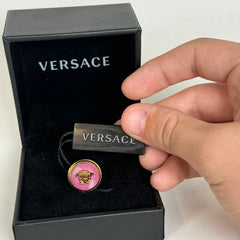 Versace Gold/Pink Medusa Ring Size 6