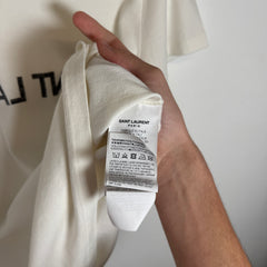 Saint Laurent White Reverse Tee Size S