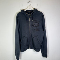 Louis Vuitton Vintage 'King Of Trunk Makers' Patch Zip-Up Hoodie