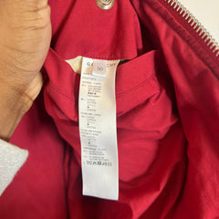 Givenchy Red Paisley Distressed Puffer Jacket Size 50