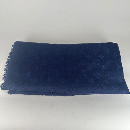 Louis Vuitton Blue Monogram Pashmina Scarf