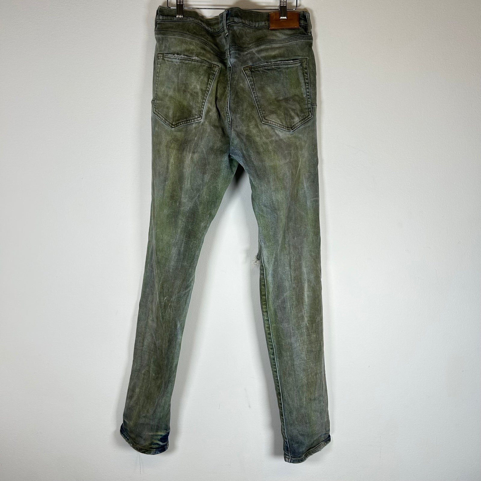 Purple Jeans Green Wash Denim Size 34