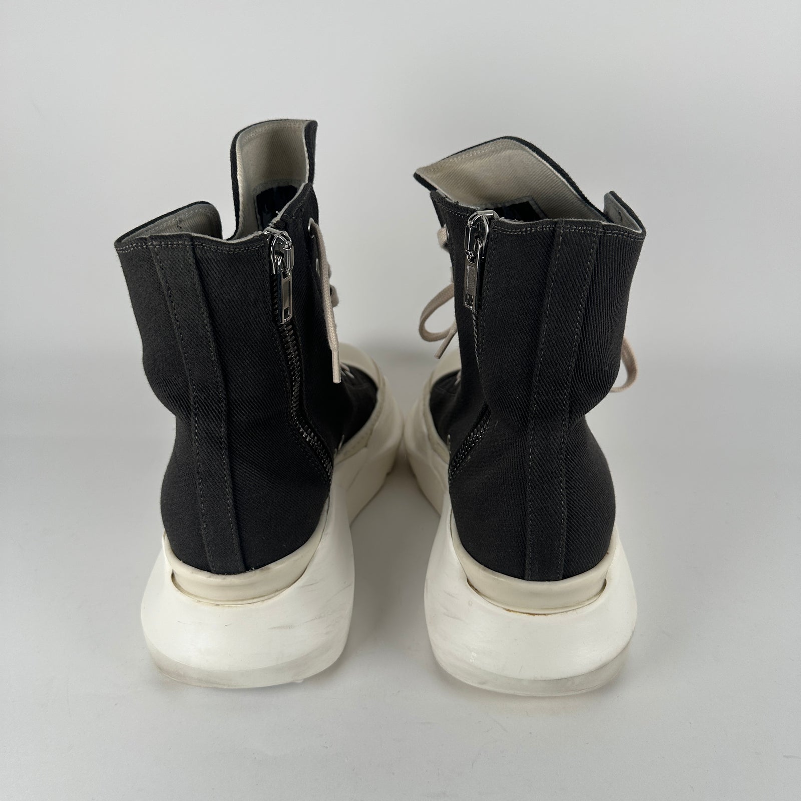 Rick Owens Canvas Abstract High-Tops Ramones Size 40