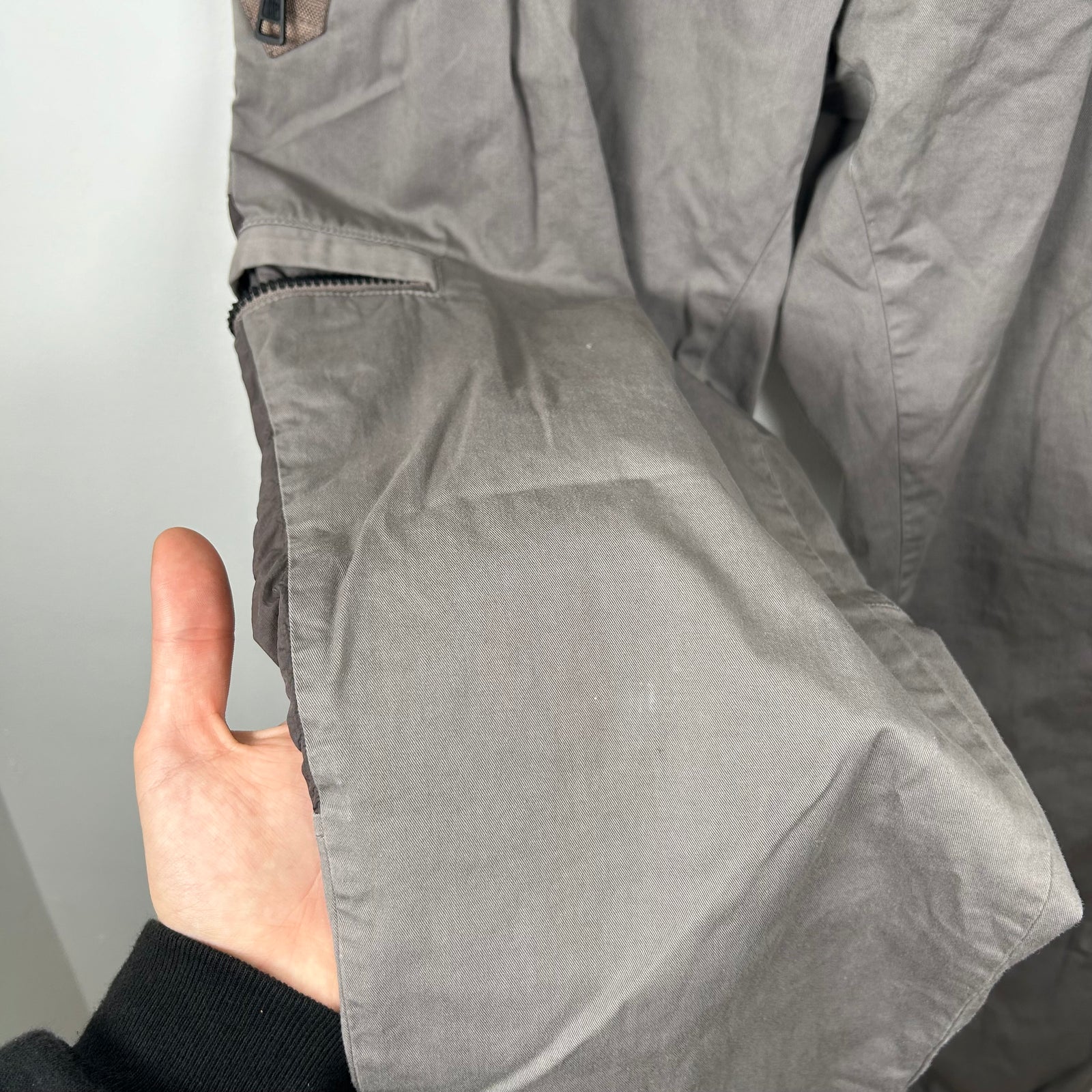 Moncler Grey Cargo Cuffed Pants Size 48