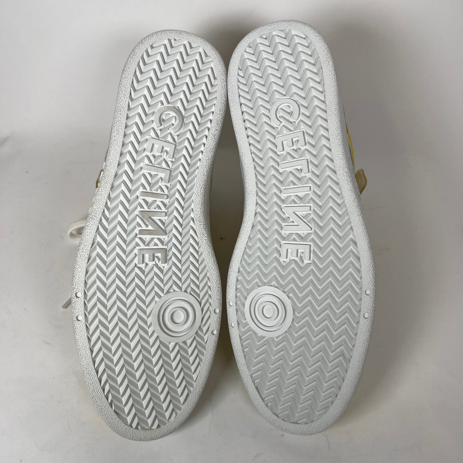 Celine Yellow/White CT-03 Leather High-Top Sneaker Size 45