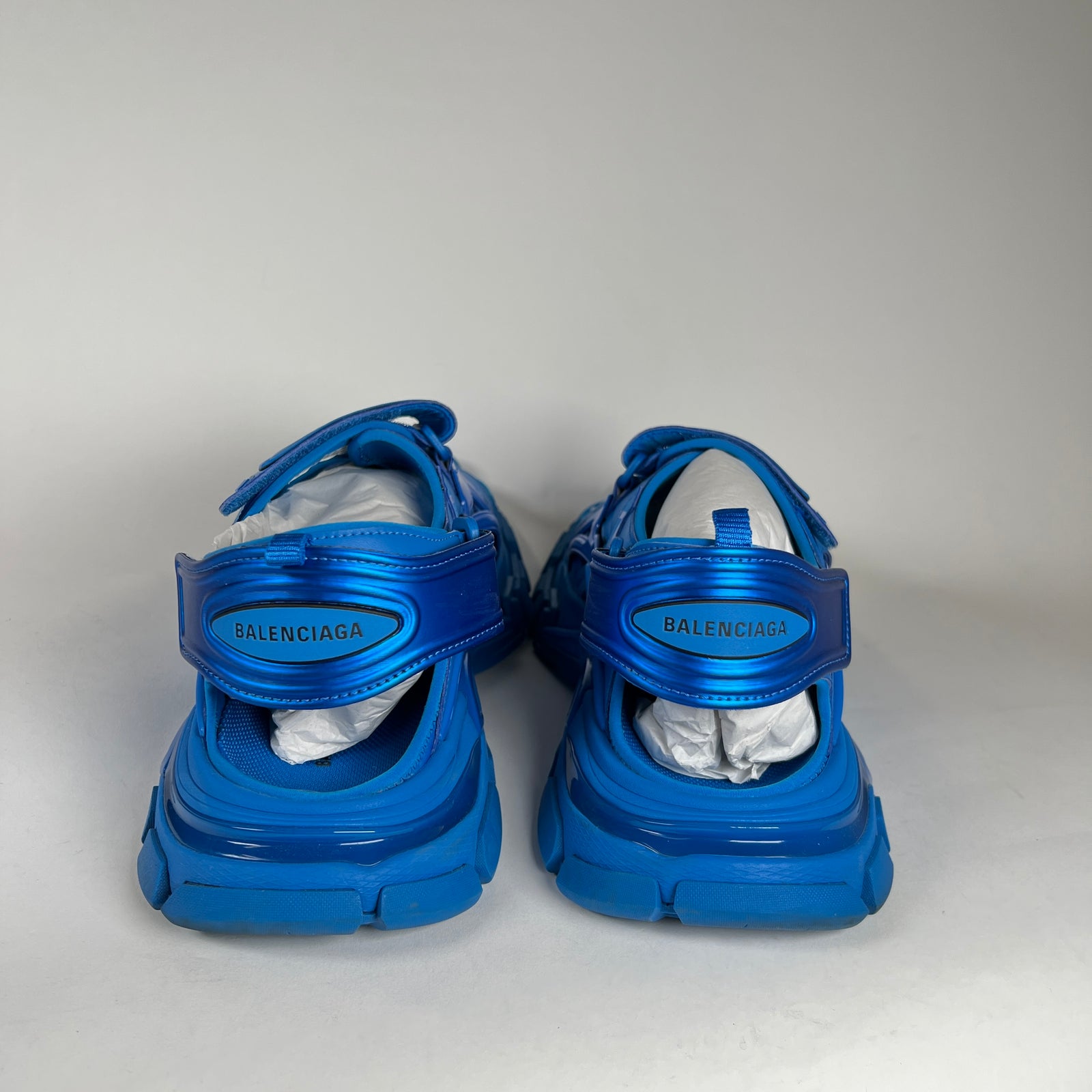 Balenciaga Blue Track Sandals Size 45