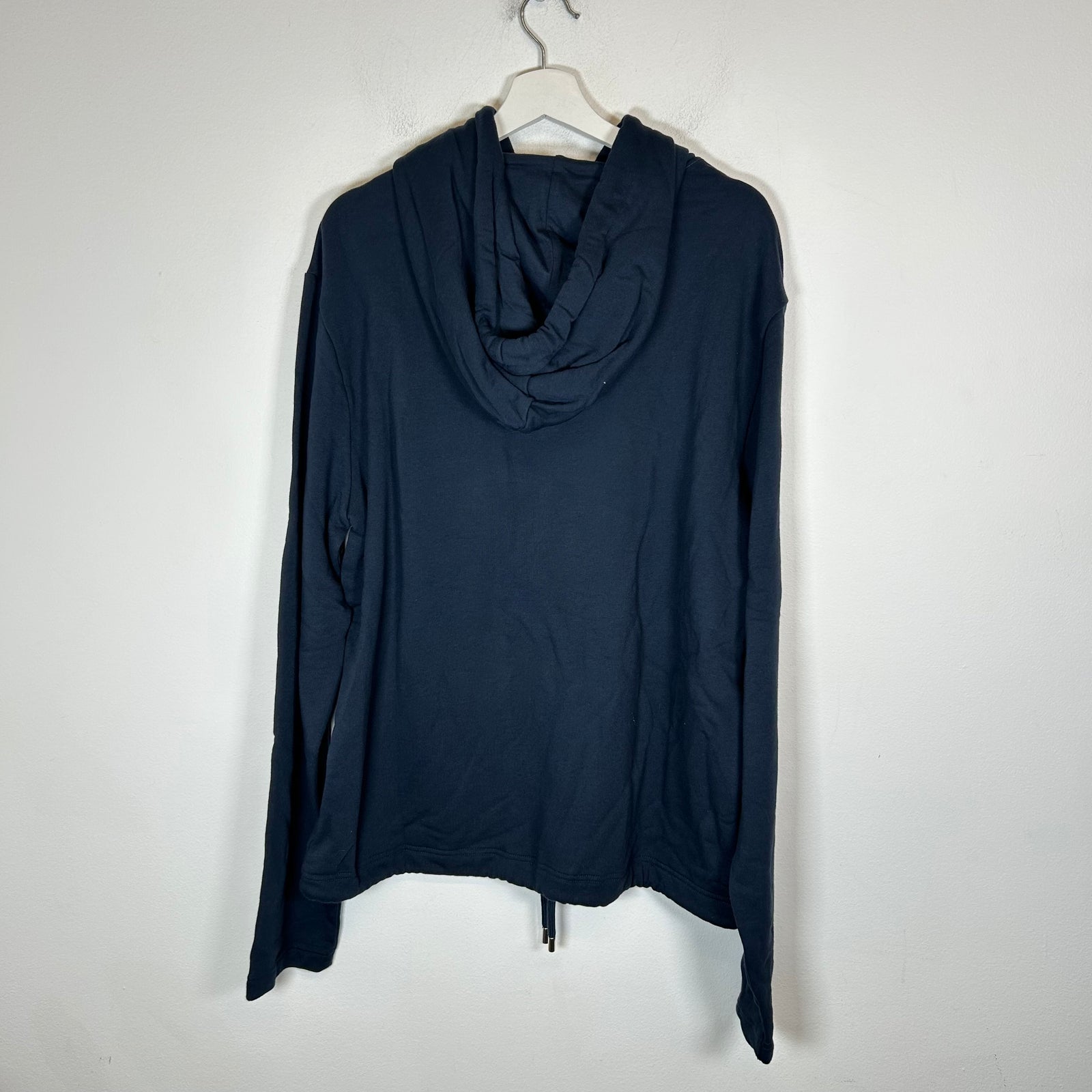Lanvin Navy Spiral Logo Hoodie Size XL