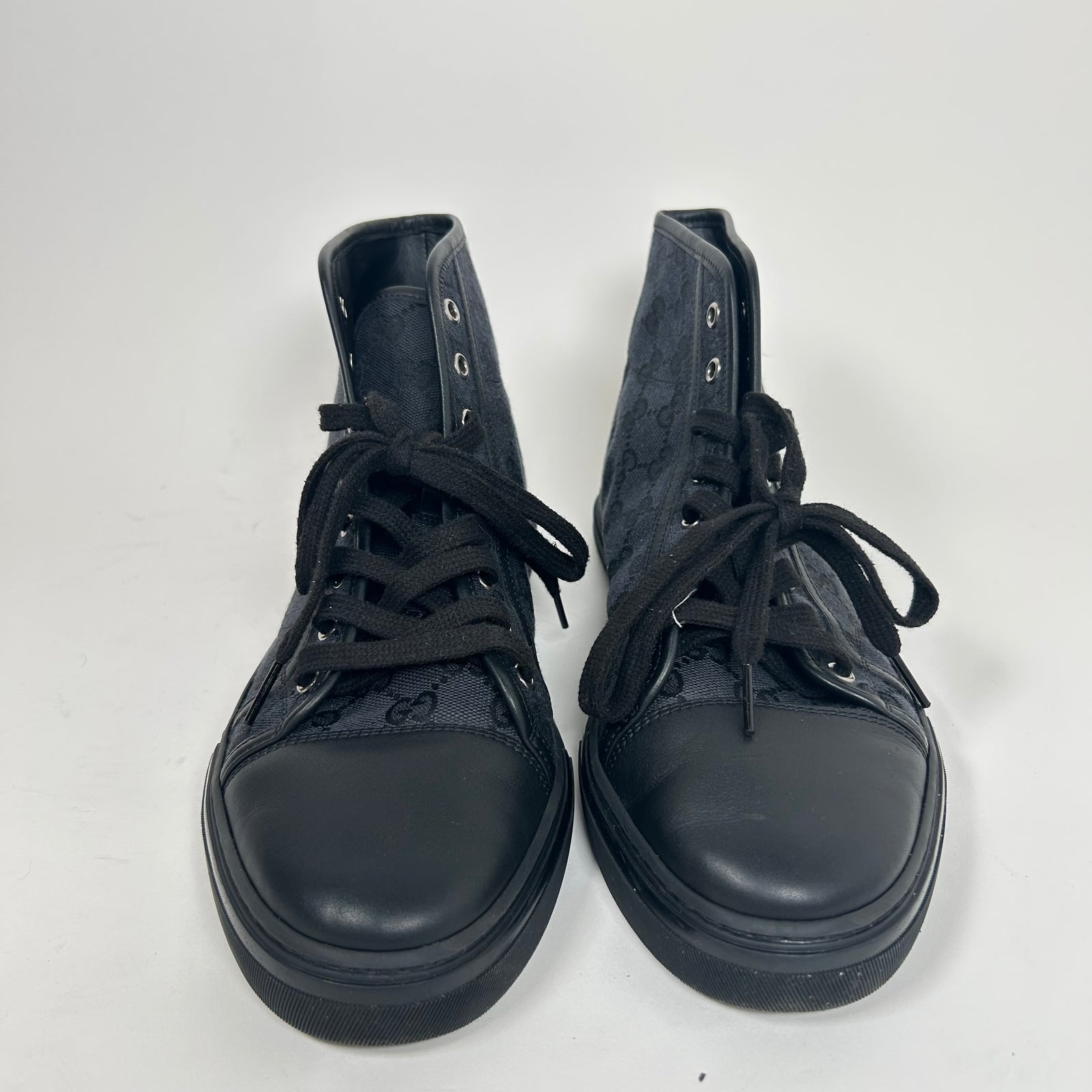 Gucci Black GG Canvas High Top Sneaker Size GG 9