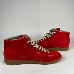 Maison Margiela Red Orange Mid Top Gats Size 43