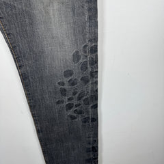 Swagger Grey Wash Reptile Jeans Size 32