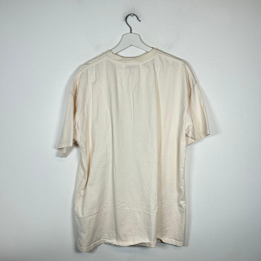 Rhude Cream French Hotel Logo T-shirt Size XL