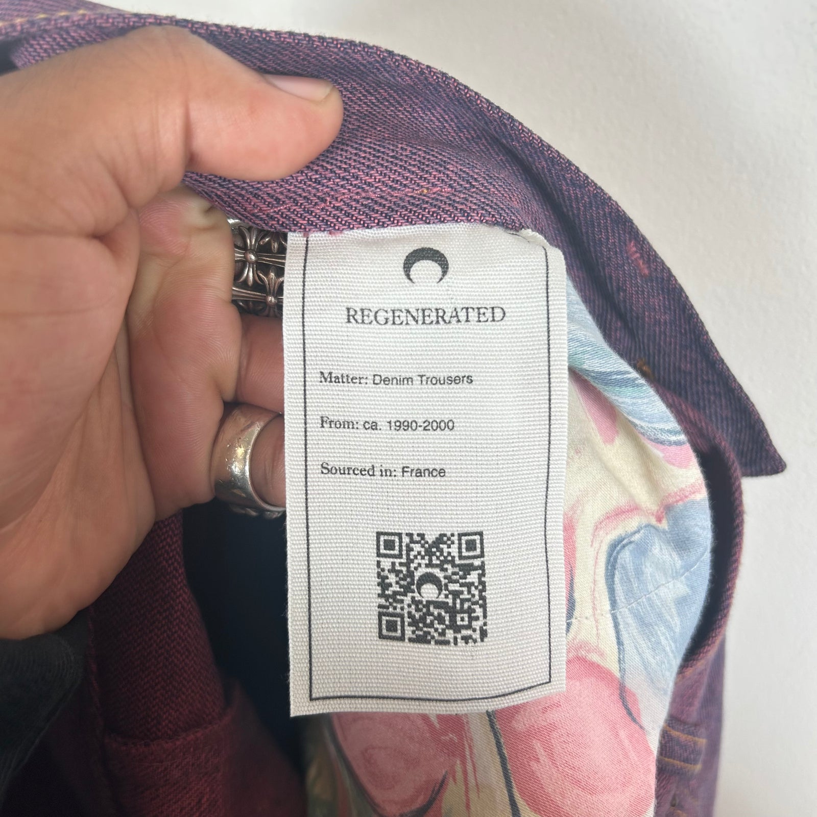 Marine Serre Purple Monogram Denim Jeans Size 32