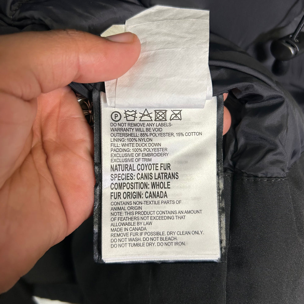 Canada Goose Black Langford Parka Jacket Size XL