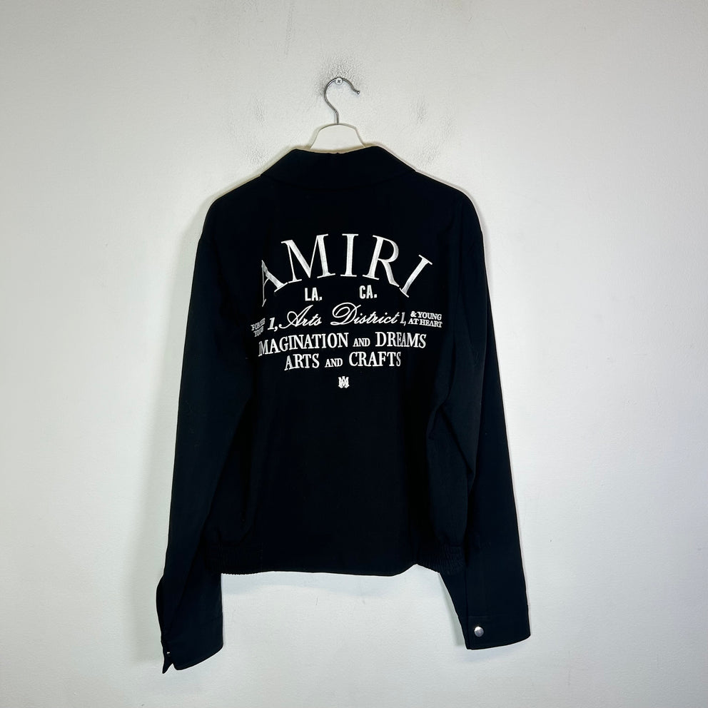 Amiri Black Arts District Blouson Jacket Size 52