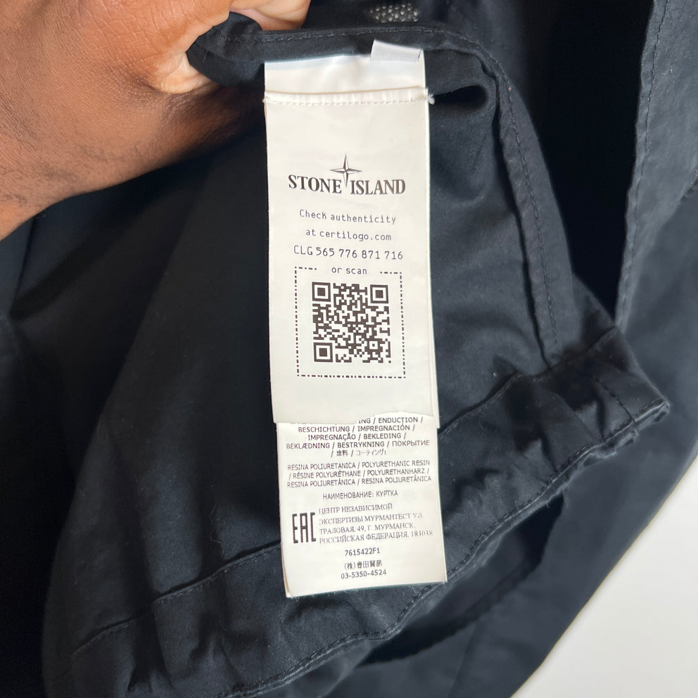 Stone Island Black Mac Supima Ghost Piece Jacket Size XL