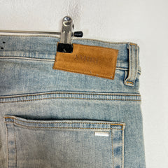 Amiri Light Indigo Floral Studded Denim Jeans