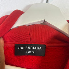 Balenciaga Red Maison Fondee 1917 Wide Fit Hoodie Size 2