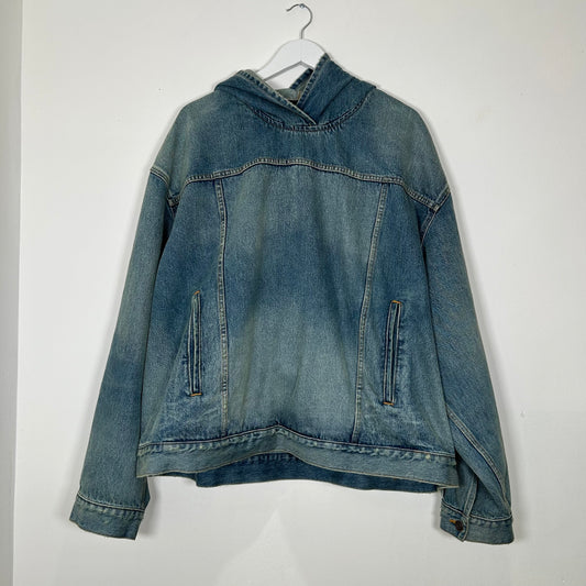 Balenciaga Lightwash Jean Hoodie Size 2