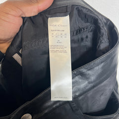 Rick Owens FW22 Black Tyrone Lamb Leather Pants Size 34