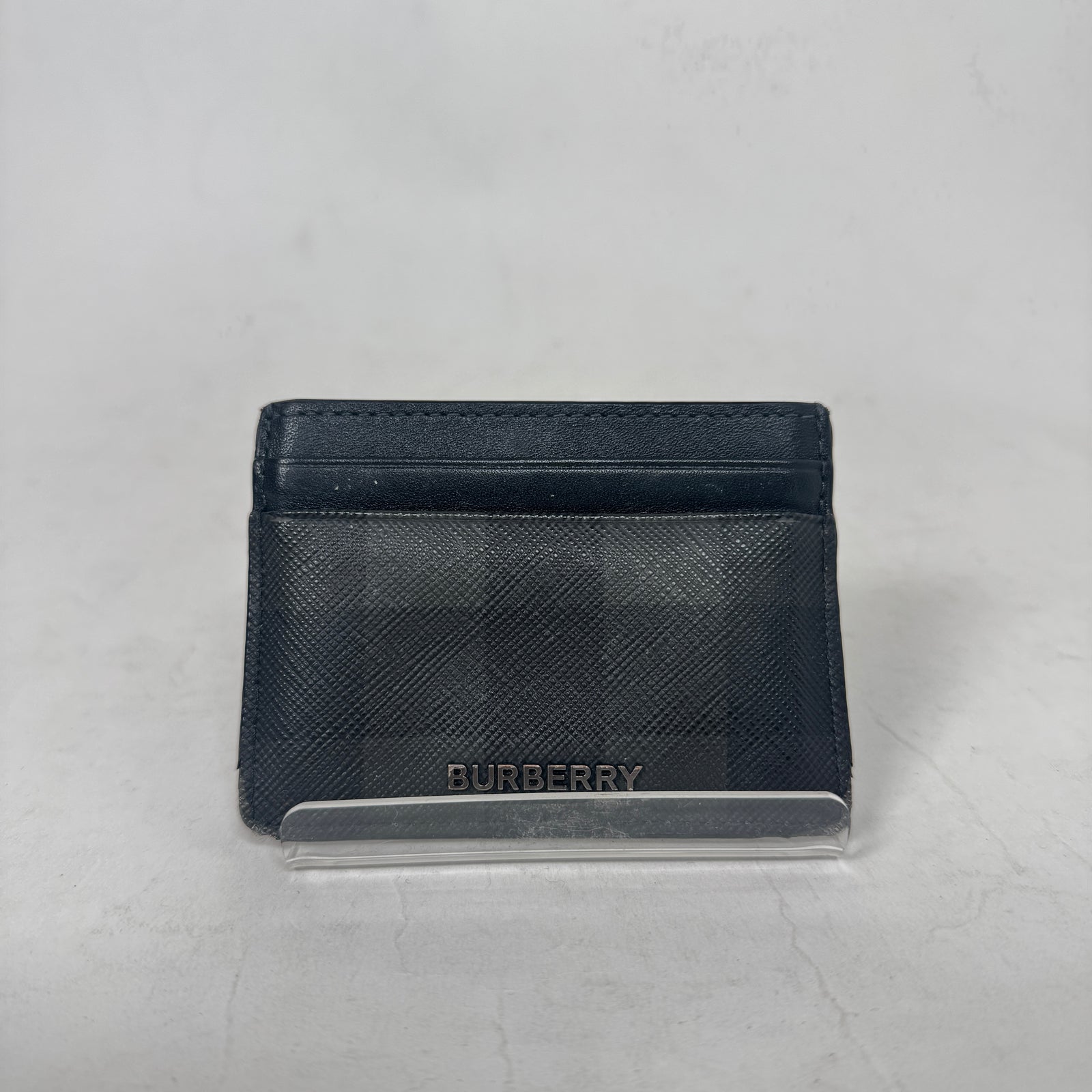 Burberry Black Sandon Check Card Holder