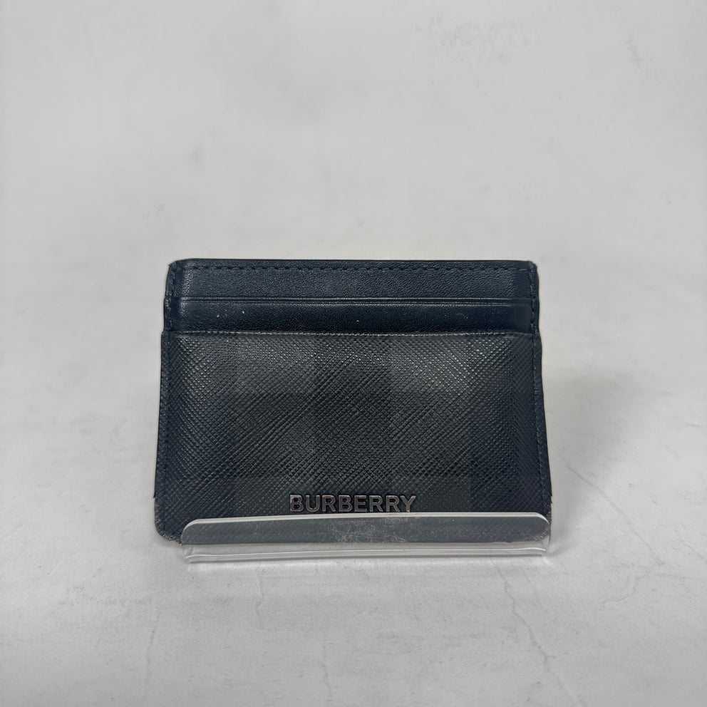 Burberry Black Sandon Check Card Holder