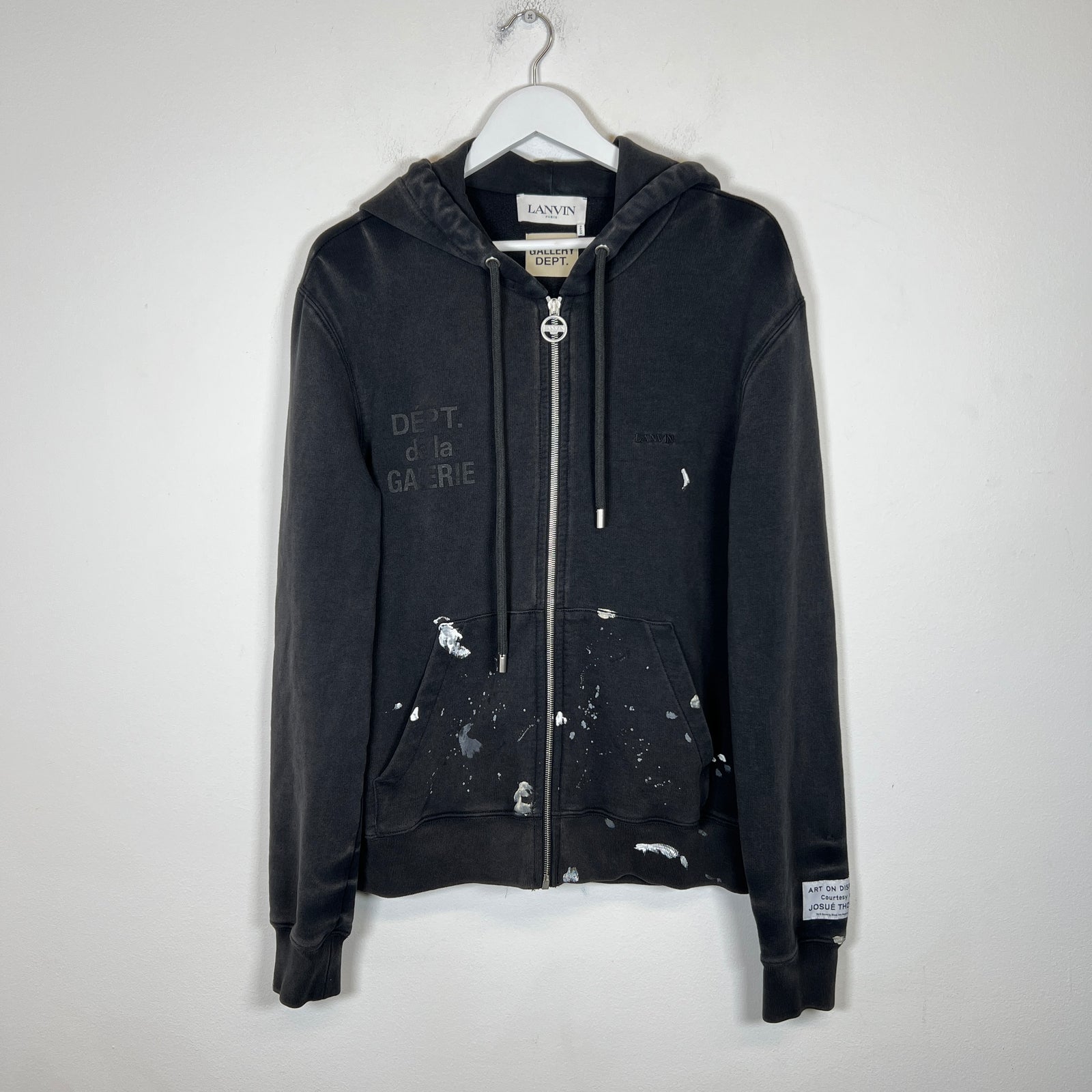 Gallery Dept x Lanvin Black Zip-Up Hoodie Size S