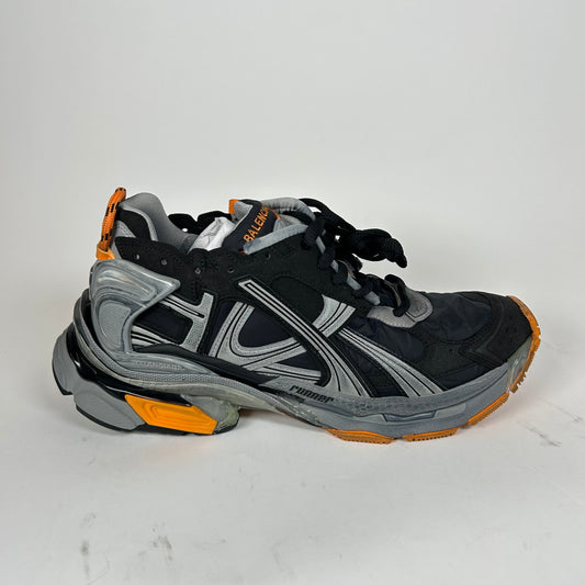 Balenciaga Black/Orange Nylon Runner Size 44