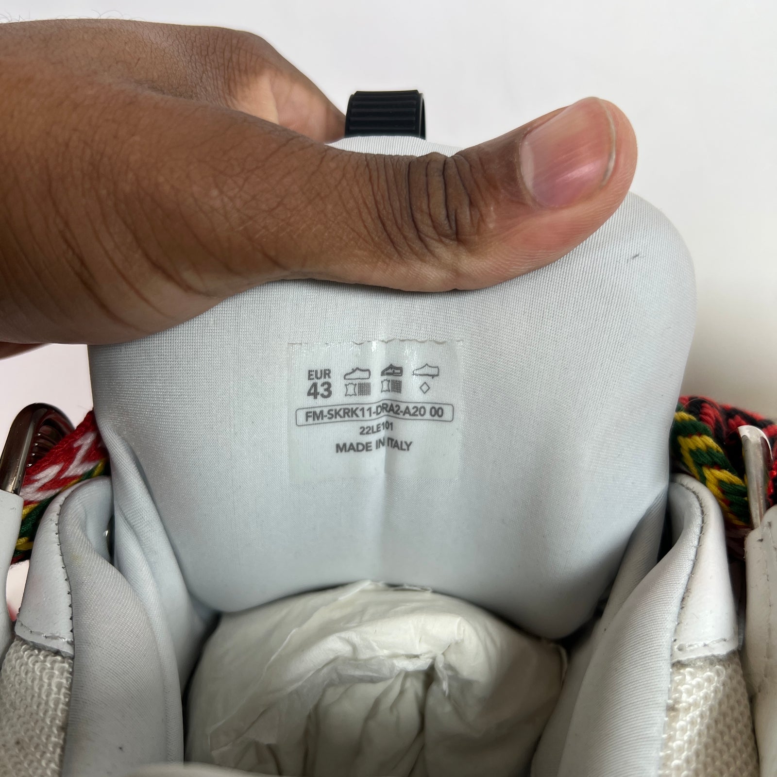 Lanvin White OG Curb Sneaker Size 43
