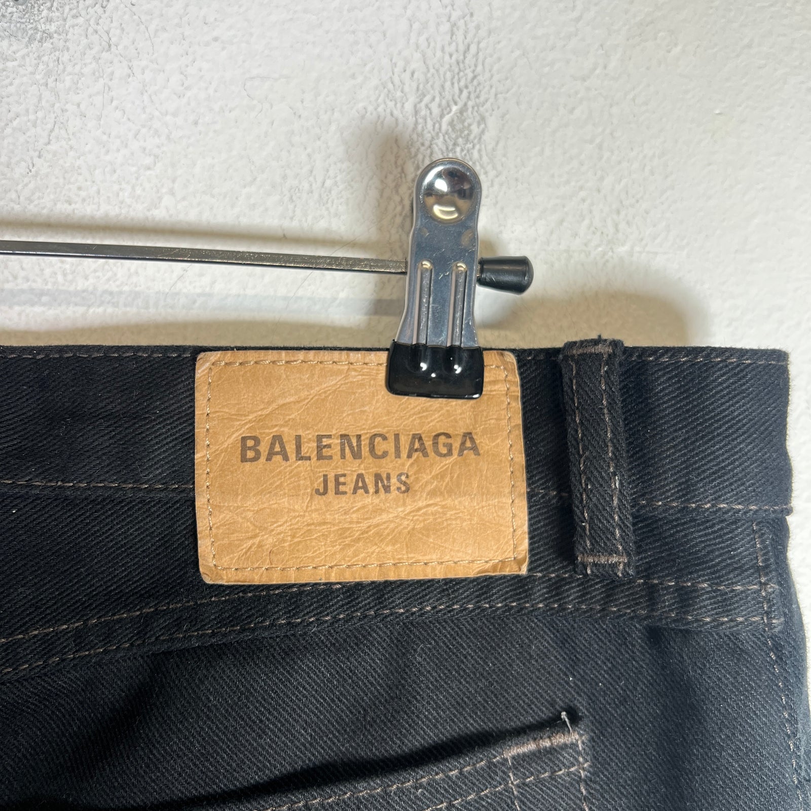 Balenciaga Black Destroyed-Cut Jeans