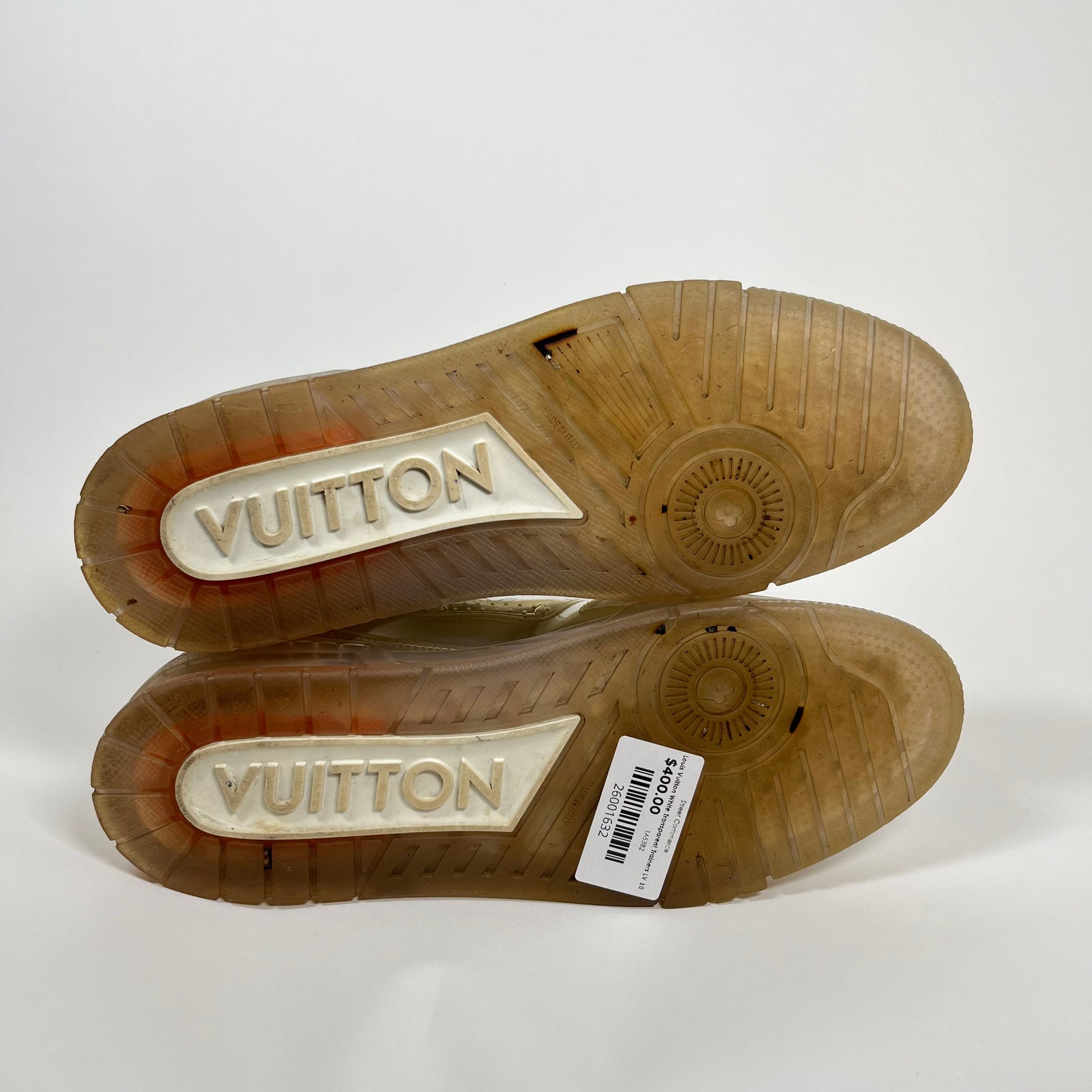 Louis Vuitton White Transparent Trainers LV 10