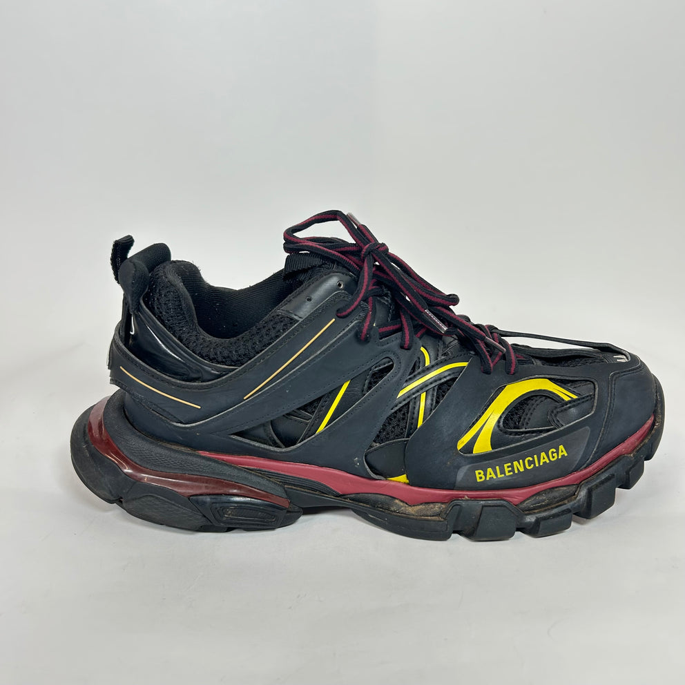 Balenciaga Black Bordeaux Track Sneaker Size 44