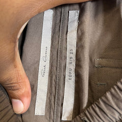 Rick Owens SS/23 EDFU Dust Drawstring Pants Size 34