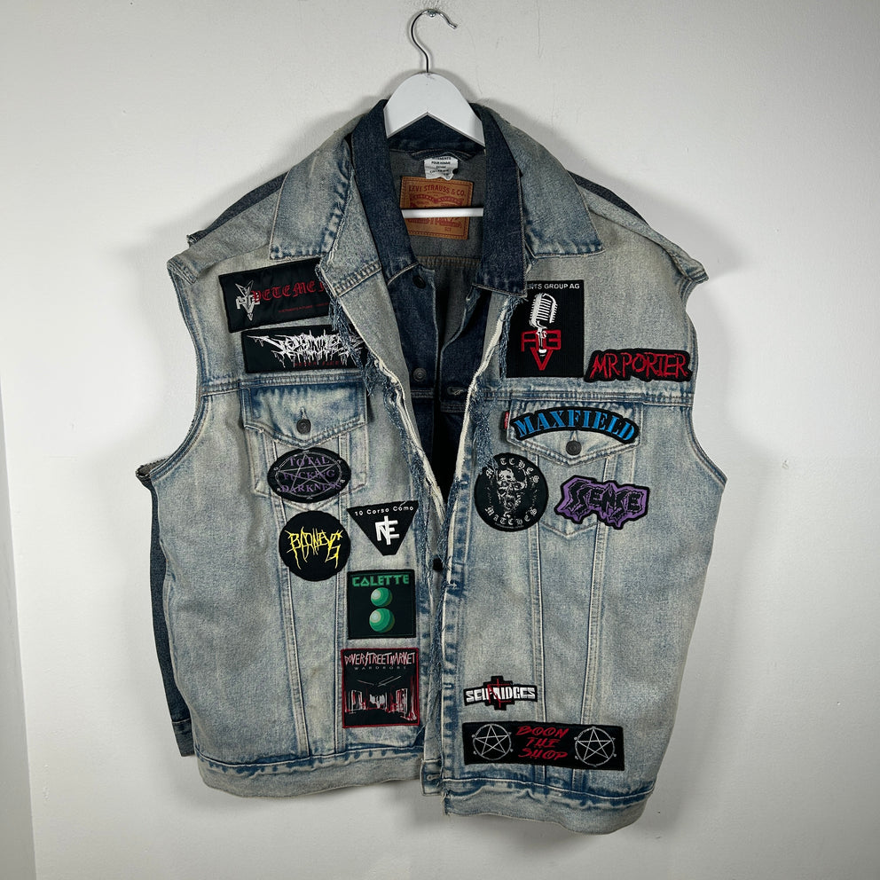Vetements x Levis AW17 Double Trash Oversized Denim Vest Size S