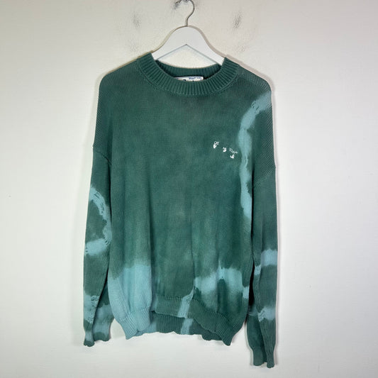 Off-White Rib Knit Tye Dye Sweater
