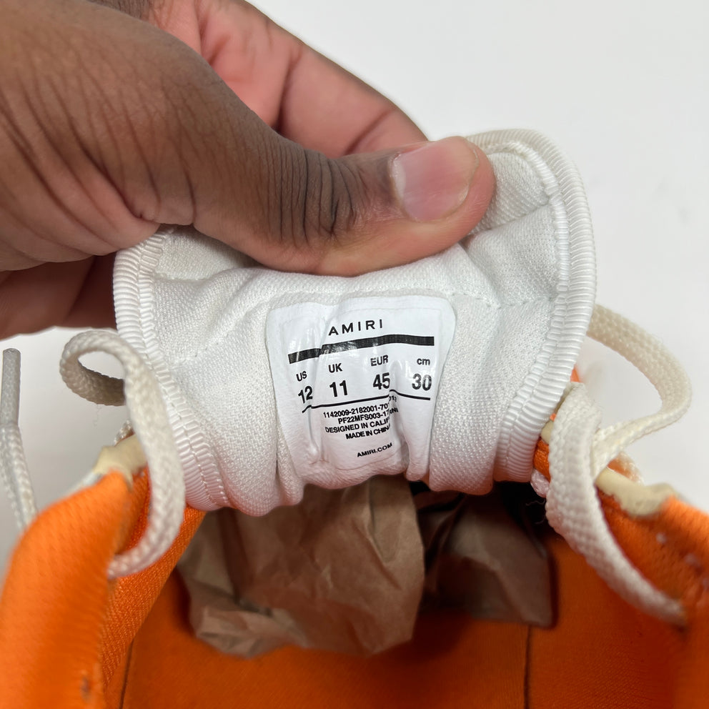 Amiri Orange Skel Low Top Sneaker Size 45