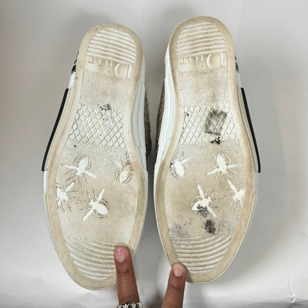 Dior B23 Beige Skater Oblique Low-Top Sneaker Size 45