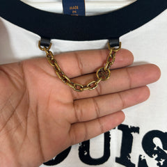 Louis Vuitton White Louis 4 Vuitton Logo Tee Size L