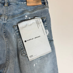 Purple Lightwash Paint Splatter Jeans Size 34