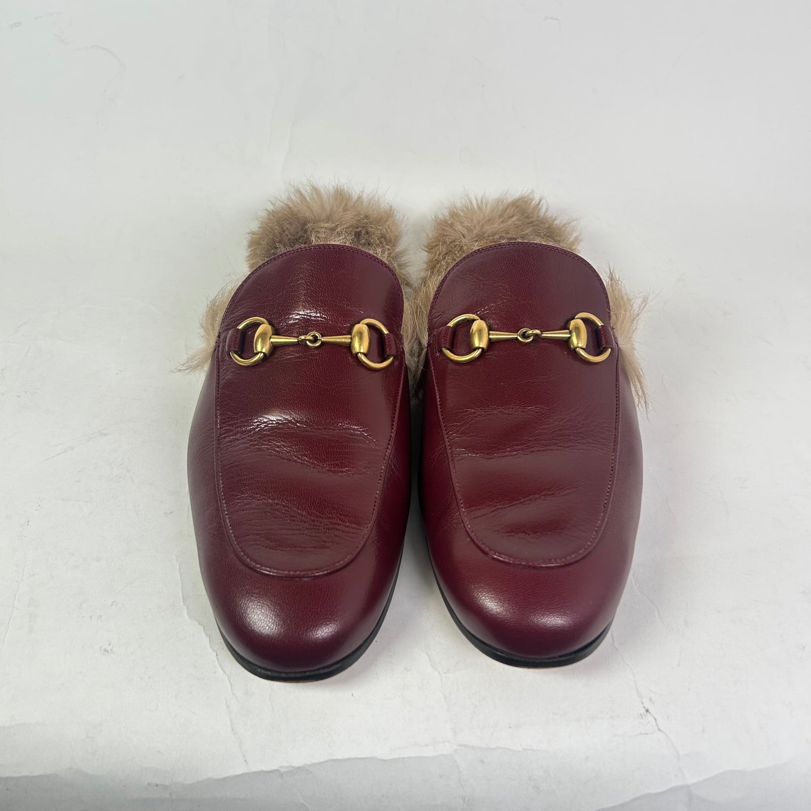 Gucci Princetown Horsebit Fur Mules
